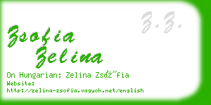 zsofia zelina business card